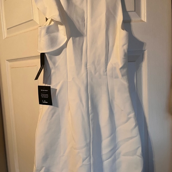 Lulus White One Shoulder Dress - Picture 6 of 7